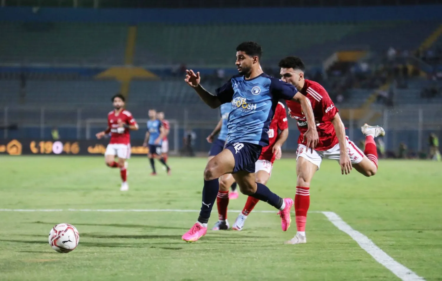جانب من مباراة بيراميدز والأهلي في الدوري المصري (نادي بيراميدز)