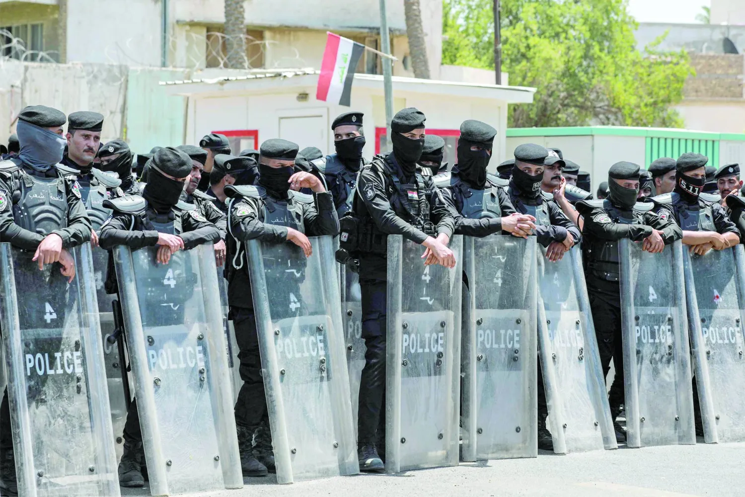   تأهب لقوات الأمن العراقية تحسباً لأعمال الشغب (أ.ف.ب)