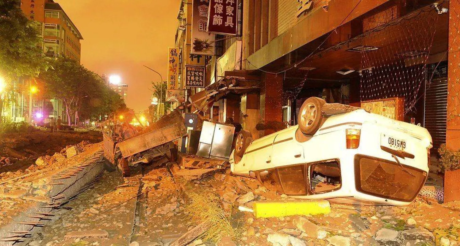 صورة من انفجار سابق في جنوب تايوان (رويترز - أرشيفية)