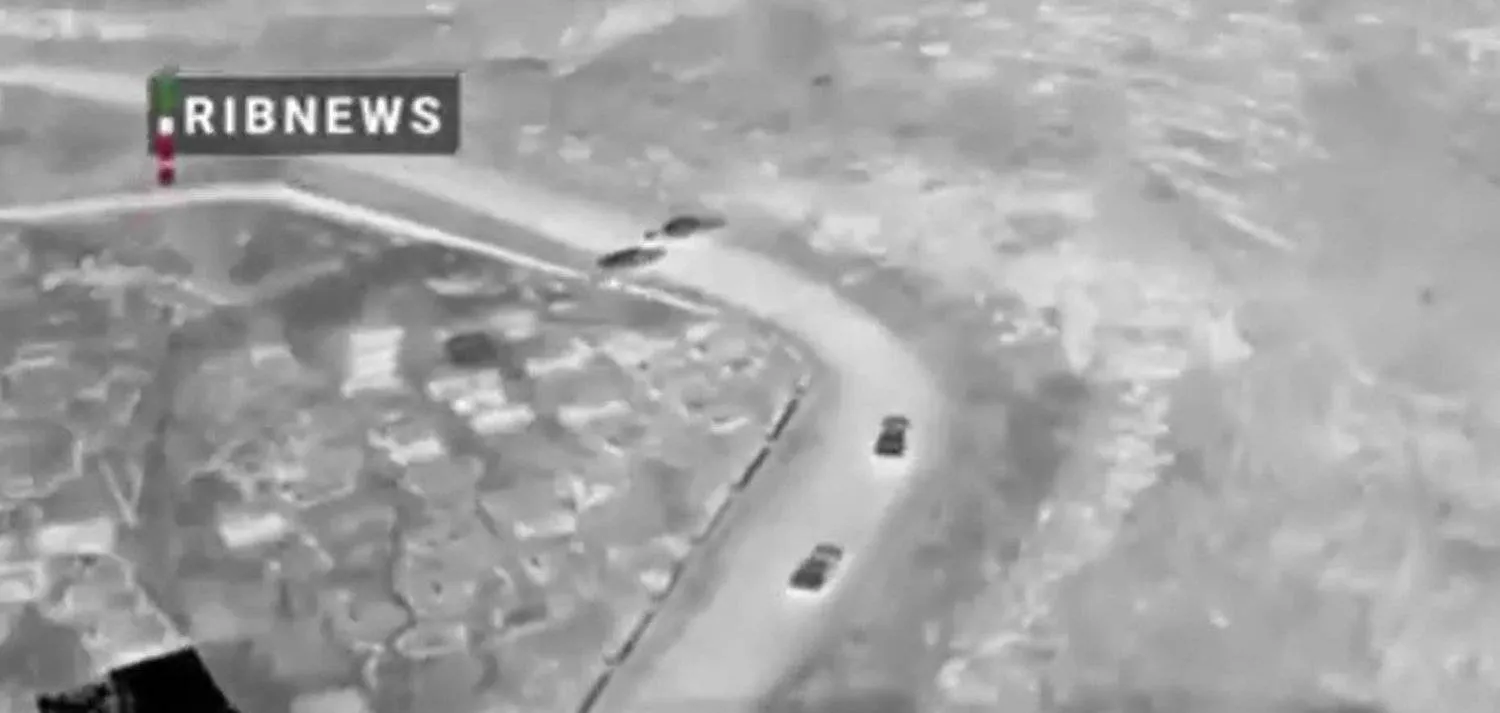 Footage of an alleged pursuit between Iranian security forces and members of a ‘terrorist’ cell (Iranian state television)