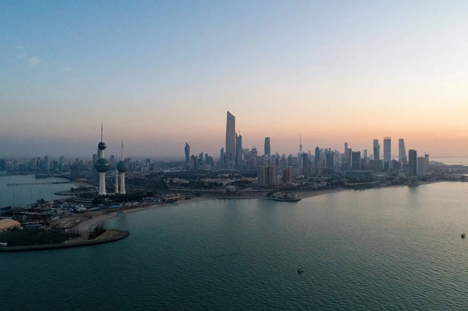 An aerial view shows Kuwait City after the country entered virtual lockdown, following the outbreak of coronavirus, in Kuwait City, Kuwait March 16, 2020. (Reuters)