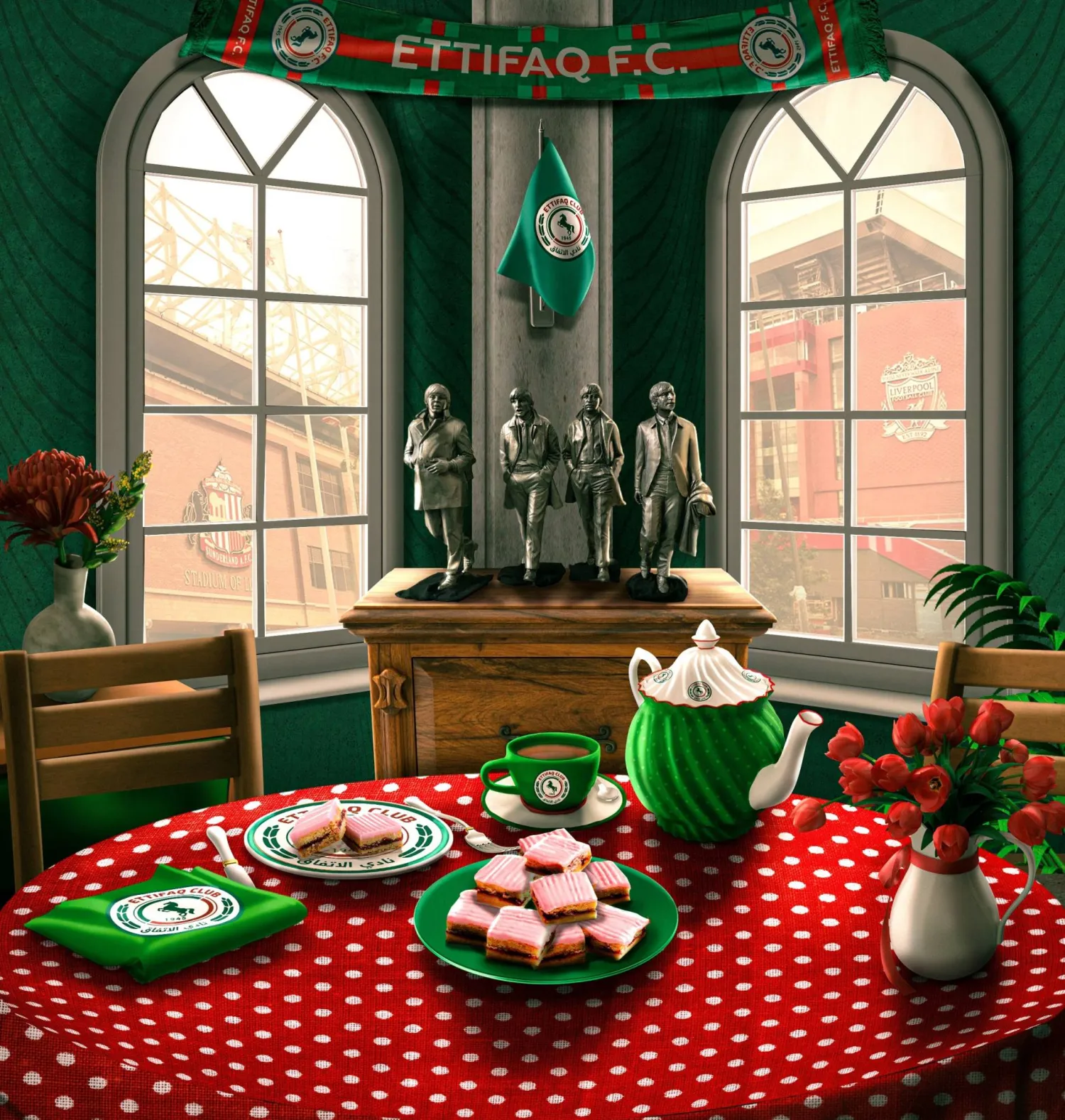 تغريدة نشرها الاتفاق على تطبيق «إكس» عن الفطور الإنجليزي في إشارة لهندرسون (نادي الاتفاق)