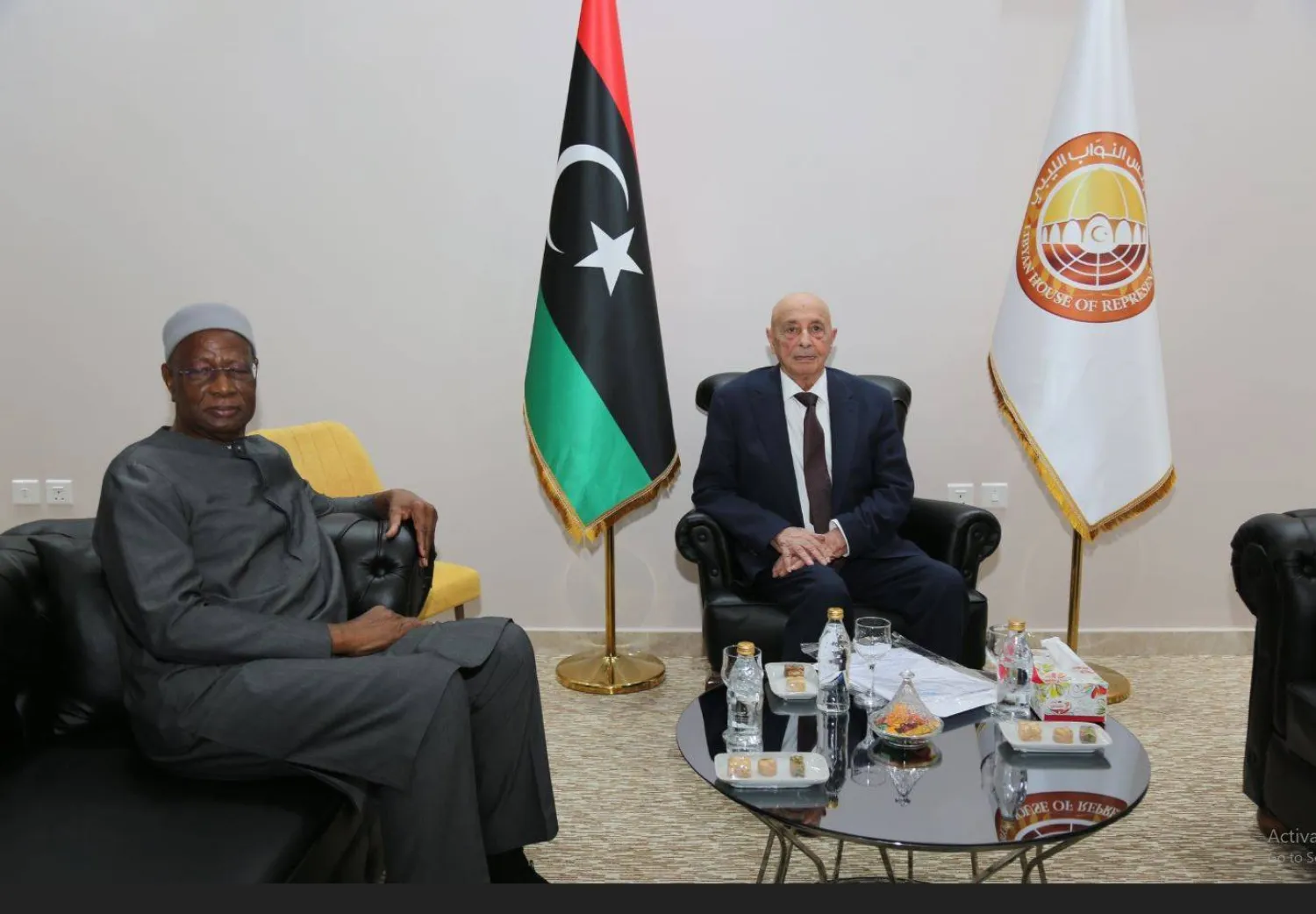 رئيس النواب عقيلة صالح رفقة المبعوث الأممي عبد الله باتيلي (مجلس النواب)