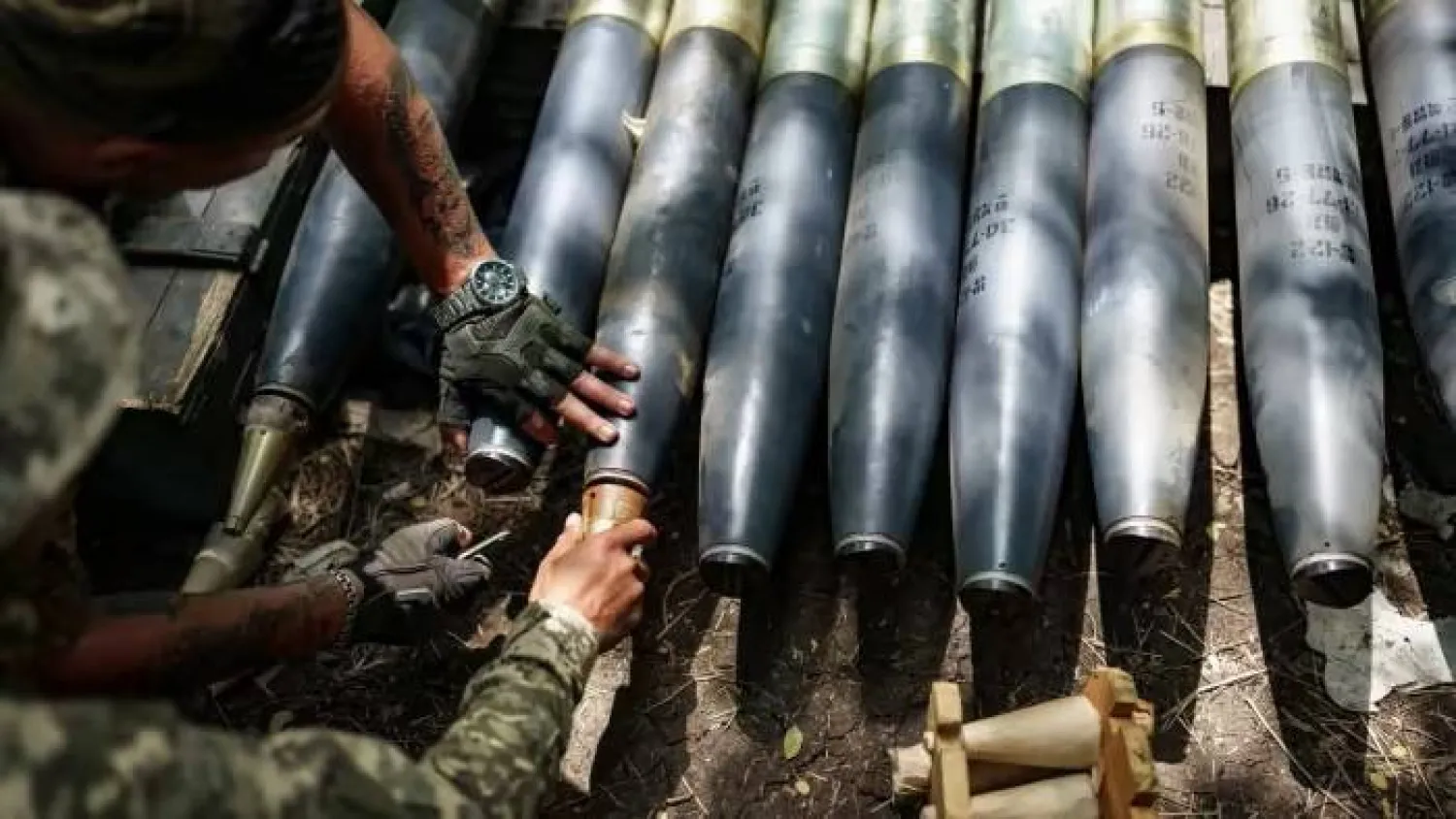 Ukrainian troops prepare the North Korean rockets for launch near Orikhiv in Zaporizhzhia late last month. Serhii Mykhalchuk/Global Images Ukraine/Getty Images
