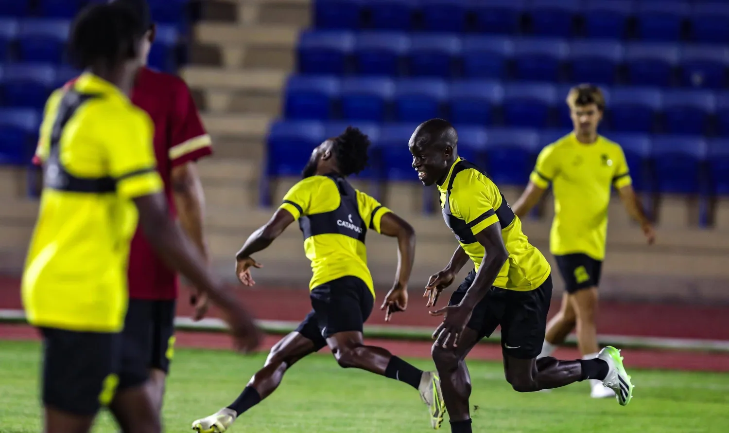 كانتي أيقونة الوسط الإتحادية خلال الاستعدادات لمواجهة الصفاقسي (نادي الاتحاد)