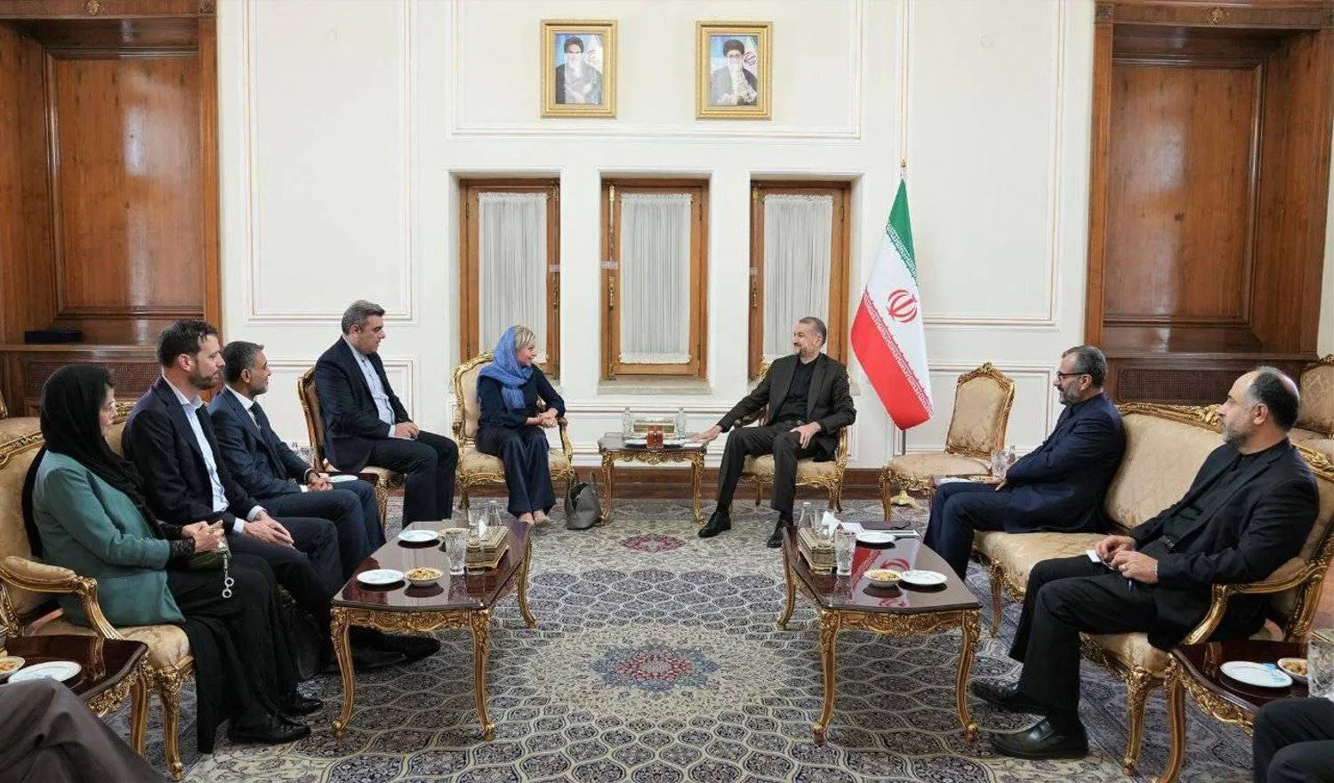 UN special envoy for Iraq, Jeanine Hennis-Plasschaert, held talks with Iranian Foreign Minister Hossein Amir-Abdollahian in the capital Tehran on Sunday (Iranian Foreign Ministry)