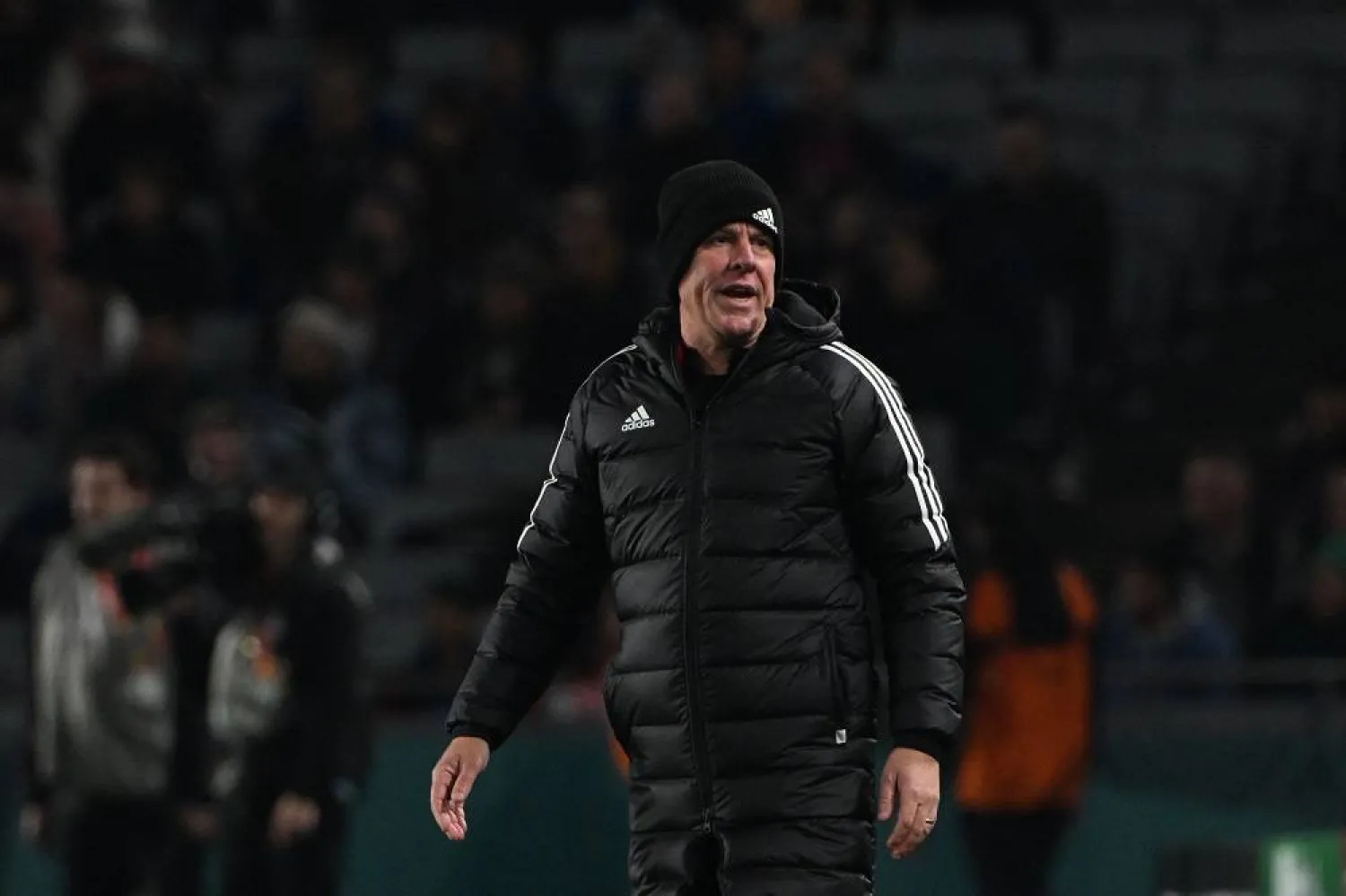 Philippines' coach Alen Stajcic reacts on the touchline during the Australia and New Zealand 2023 Women's World Cup Group A football match between Norway and the Philippines at Eden Park in Auckland on July 30, 2023. (AFP)