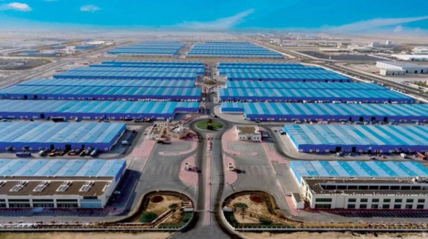 One of the TECOM industrial complexes in Dubai (Asharq Al-Awsat)
