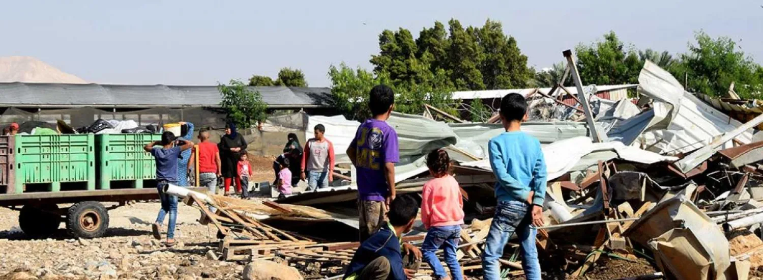 هدم بيوت في قرية فصايل بغور الأردن أولى المناطق الفلسطينية المرشحة للضم (حركة بتسيلم)