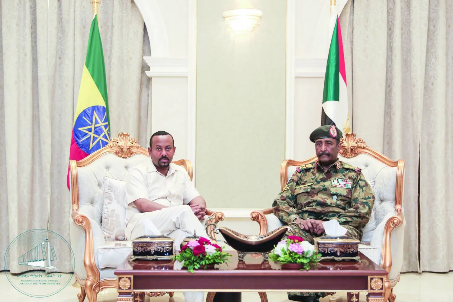 
البرهان وآبي أحمد خلال لقاء سابق في الخرطوم (مكتب رئيس وزراء إثيوبيا)