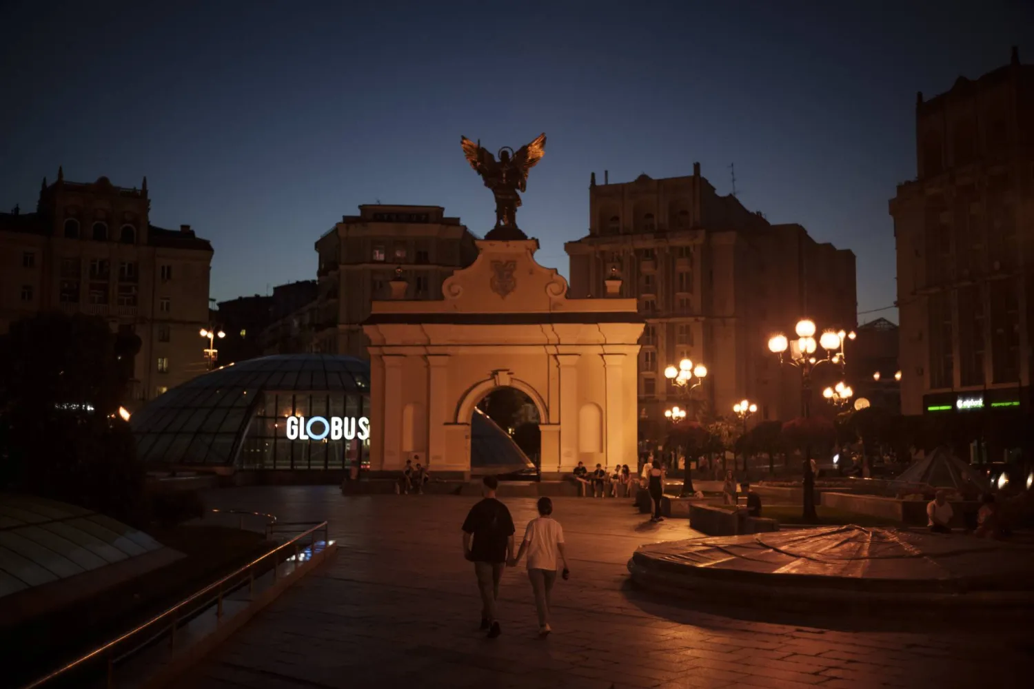 ميدان الاستقلال في كييف (أ.ب)