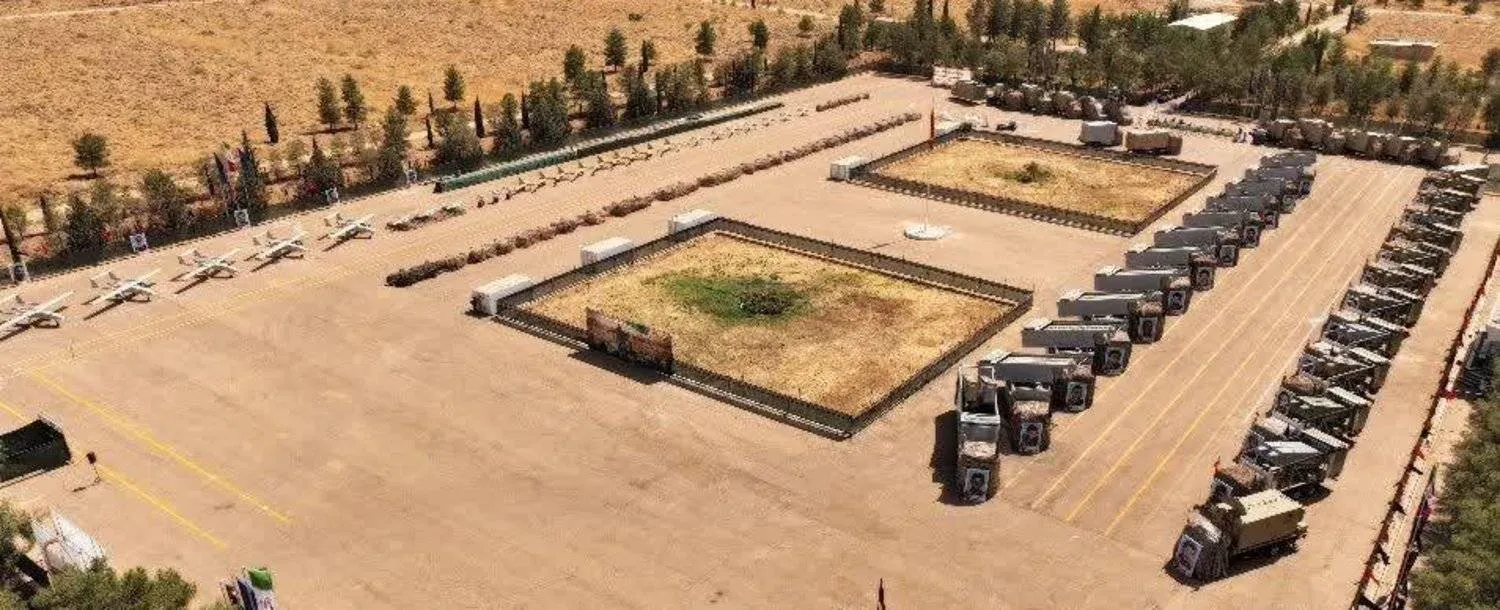 Iranian cruise missiles, ballistic missiles and drones are seen on Saturday. (Tasnim) 