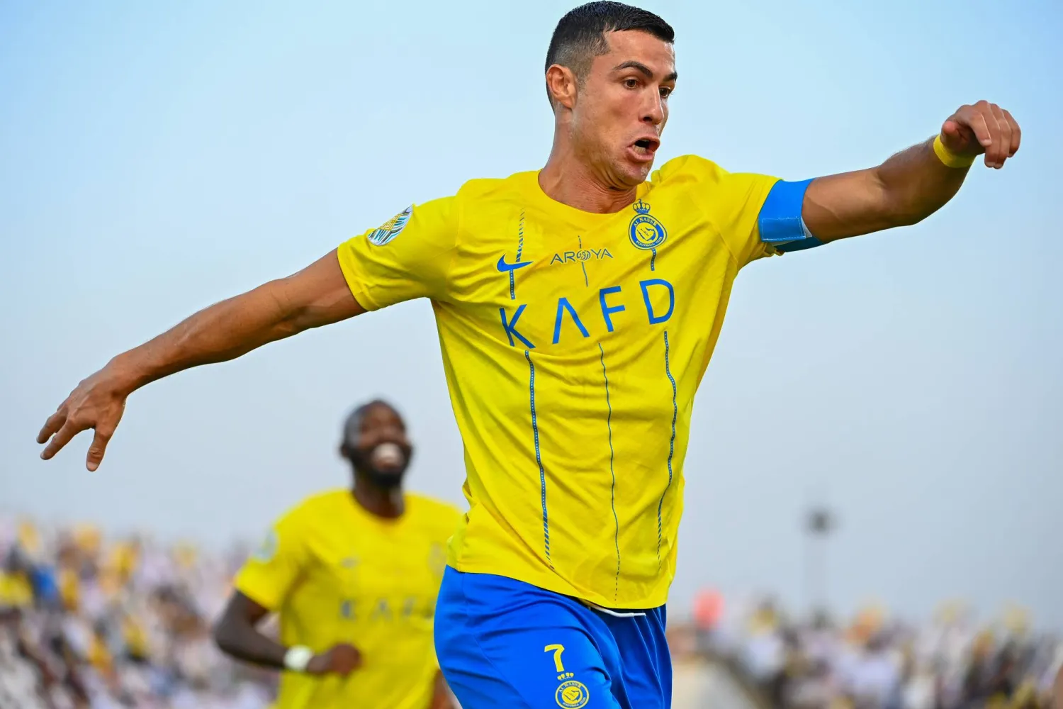 رونالدو يحتفل بهدفه في شباك الرجاء المغربي (تصوير: علي خمج)