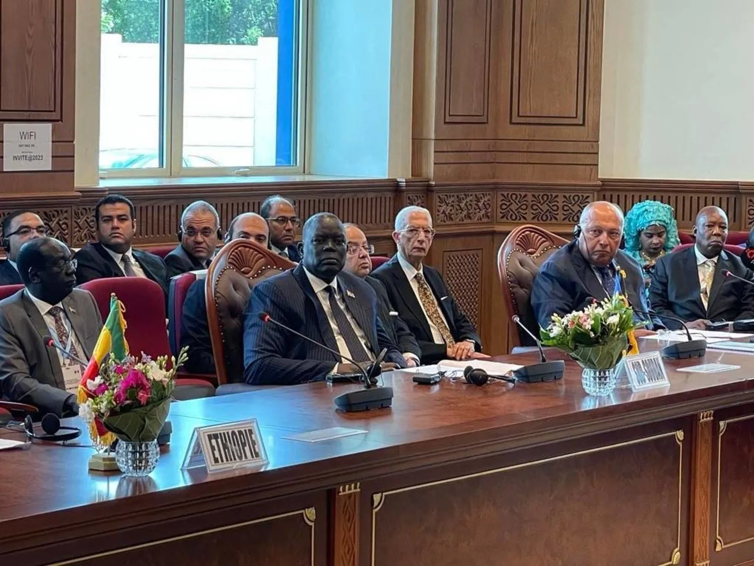 Sudan'a Komşu Ülkeler Zirvesi Dışişleri Bakanları toplantı gerçekleştirdi. (Mısır Dışişleri Bakanlığı)