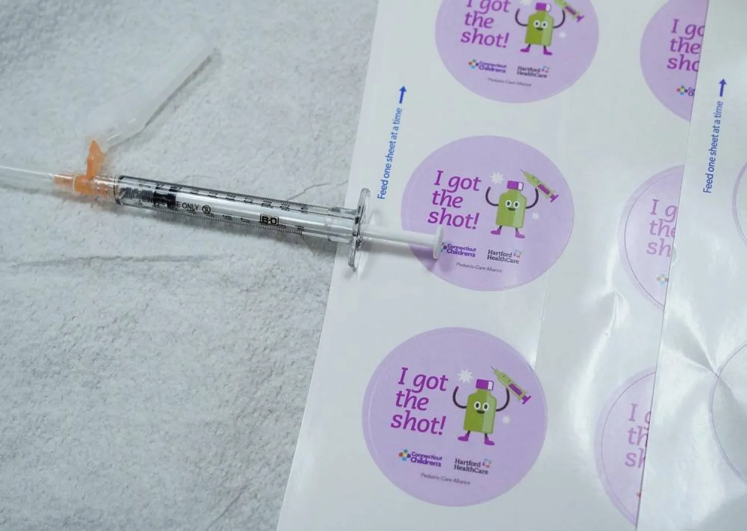 A prepared dose of the Pfizer-BioNTech coronavirus vaccine (COVID-19) for 5-11 year olds is seen in Storrs, Connecticut, US, November 3, 2021. (Reuters)