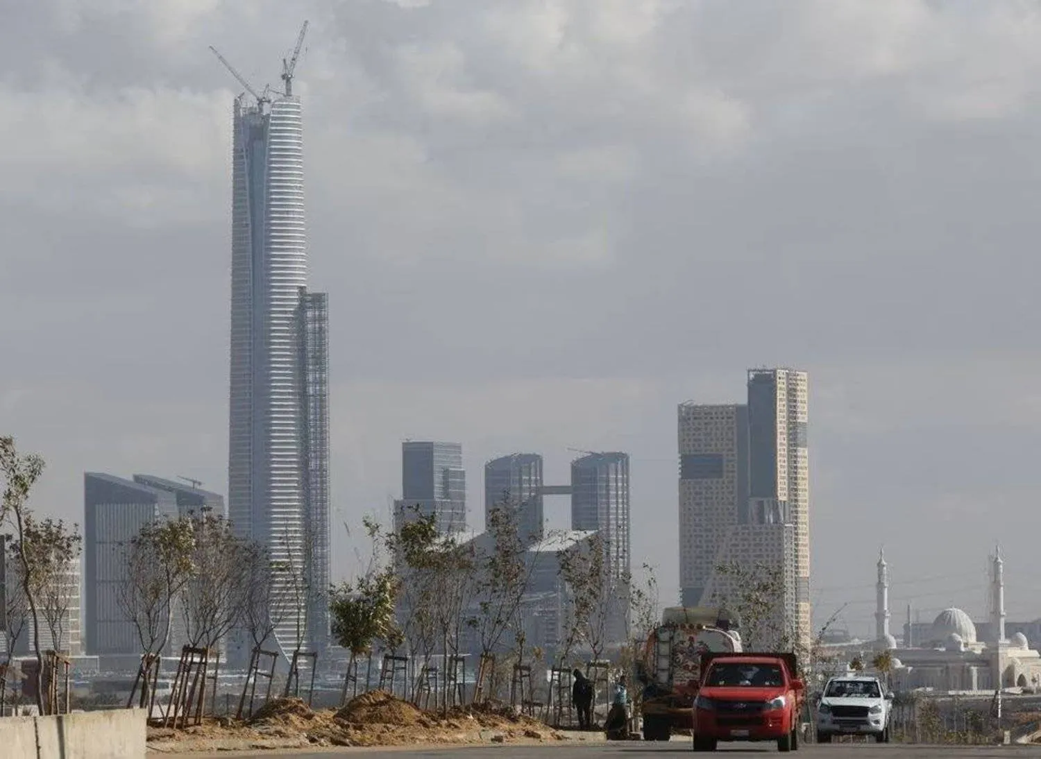 Construction is seen in Egypt’s new administrative capital. (Reuters) 