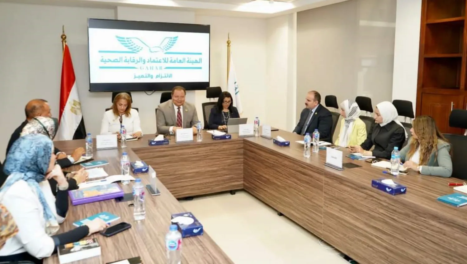 مسؤولون مصريون يبحثون مع مسؤولي منظمة الصحة العالمية خطة نشر الوعي الصحي (وزارة الصحة المصرية)