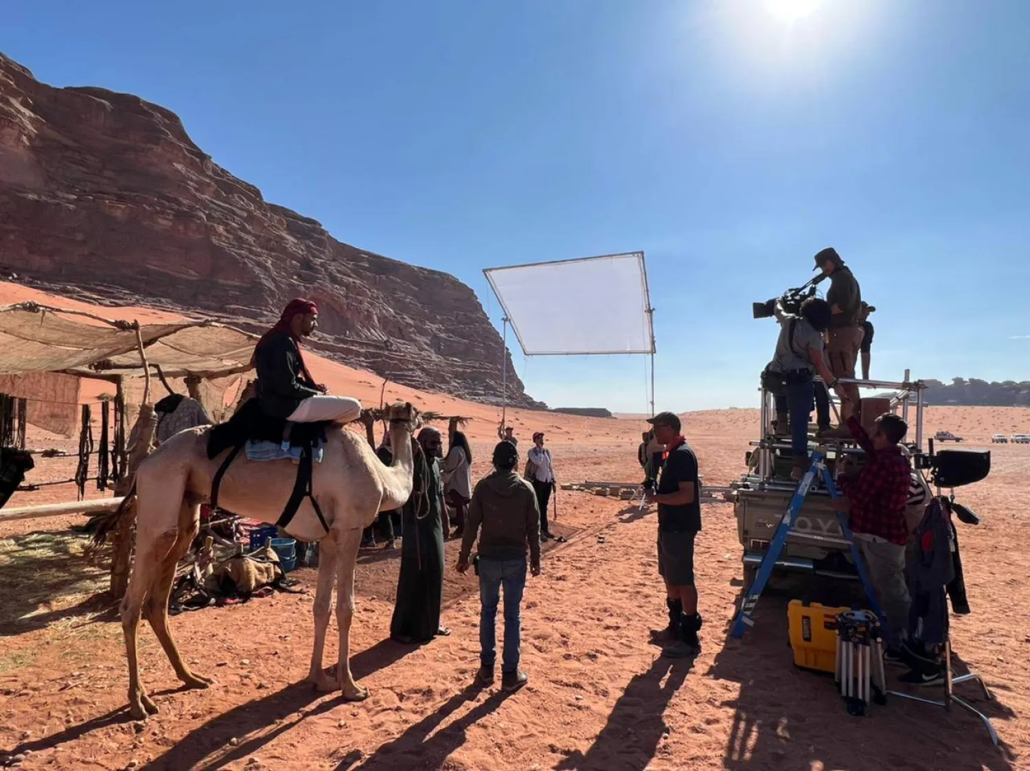 جانب من تصوير فيلم «هجان»