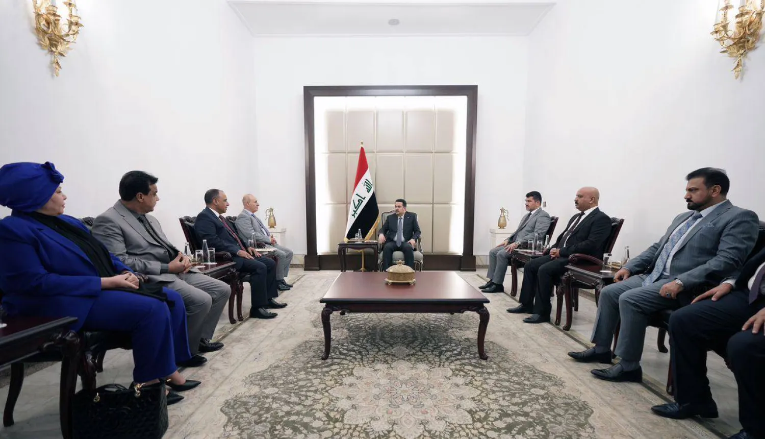 رئيس الوزراء العراقي محمد شياع السوداني يبحث مع مفوضية الانتخابات في التحضيرات الجارية لانتخابات مجالس المحافظات الشهر الماضي (رئاسة الوزراء العراقية)