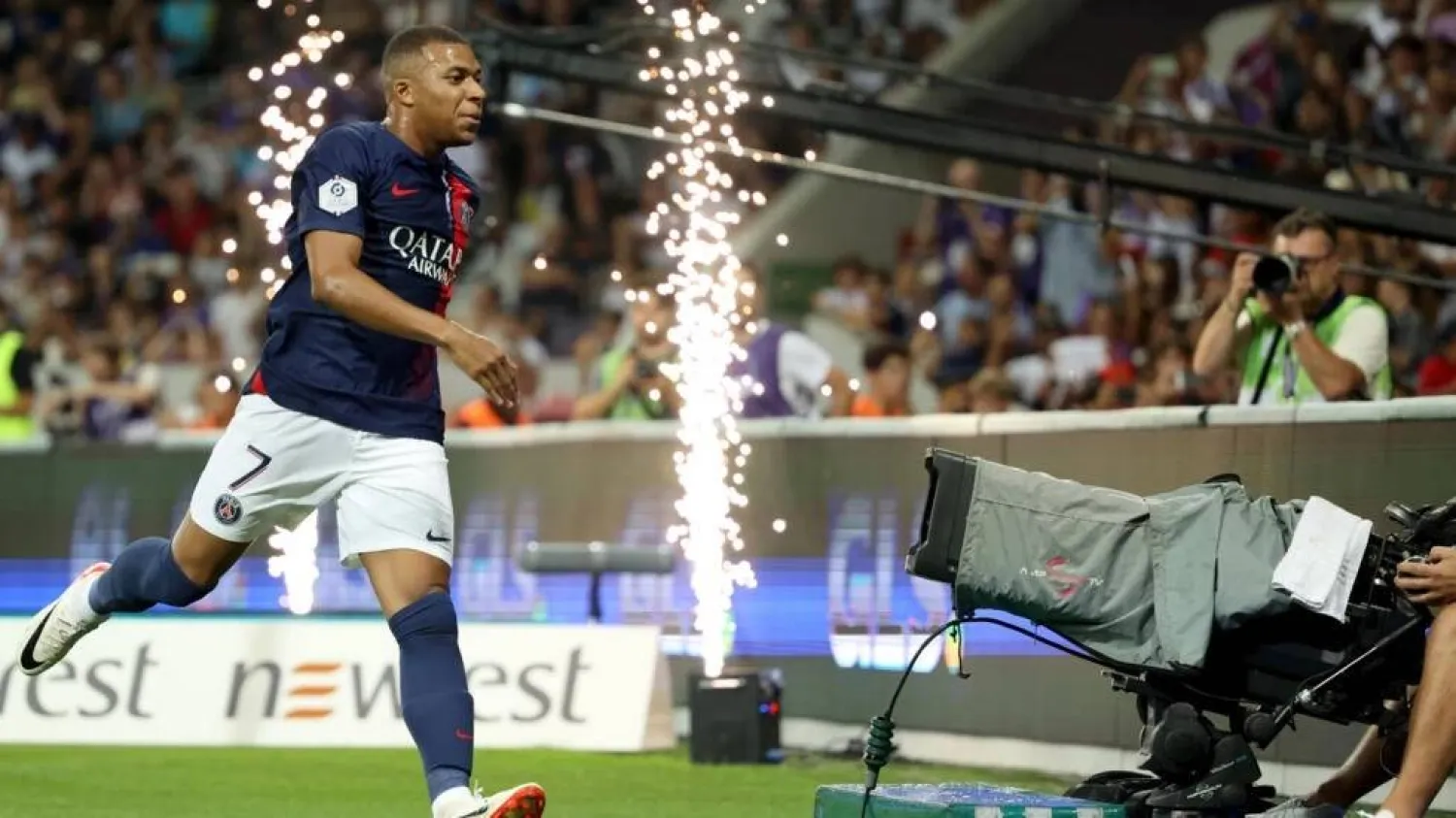 Back with a bang: Kylian Mbappe scored minutes into his PSG return against Toulouse. Charly TRIBALLEAU / AFP
