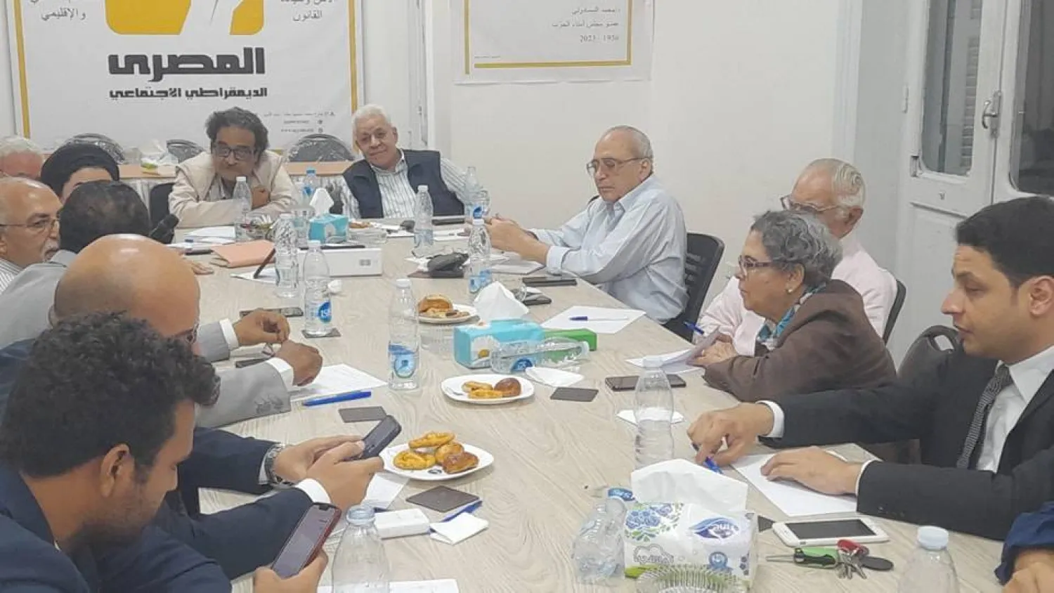 اجتماع لـ«الحركة المدنية الديمقراطية» التي تضم أحزاباً مصرية معارضة (الحزب المصري الديمقراطي الاجتماعي)