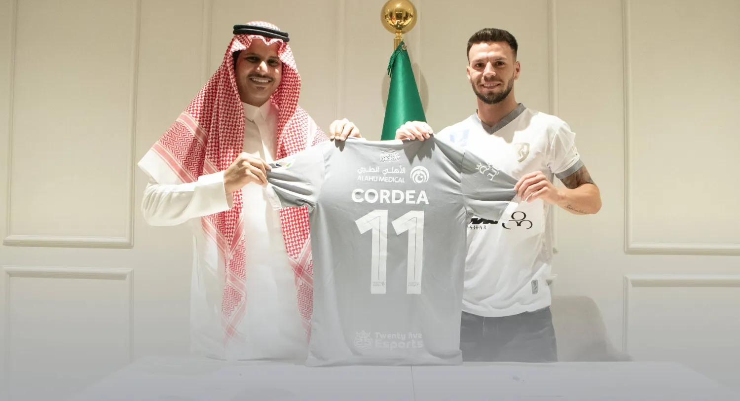 يمتد عقد الروماني كورديا لعامين مع أفضلية التمديد لعام ثالث (نادي الطائي)