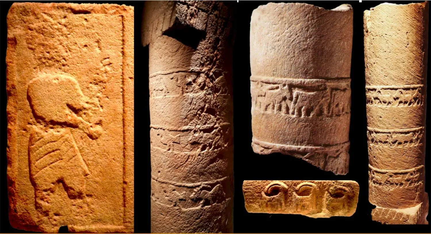 نقوش من معابد العُلا محفوظة بمتحف الآثار في جامعة الملك سعود بالرياض