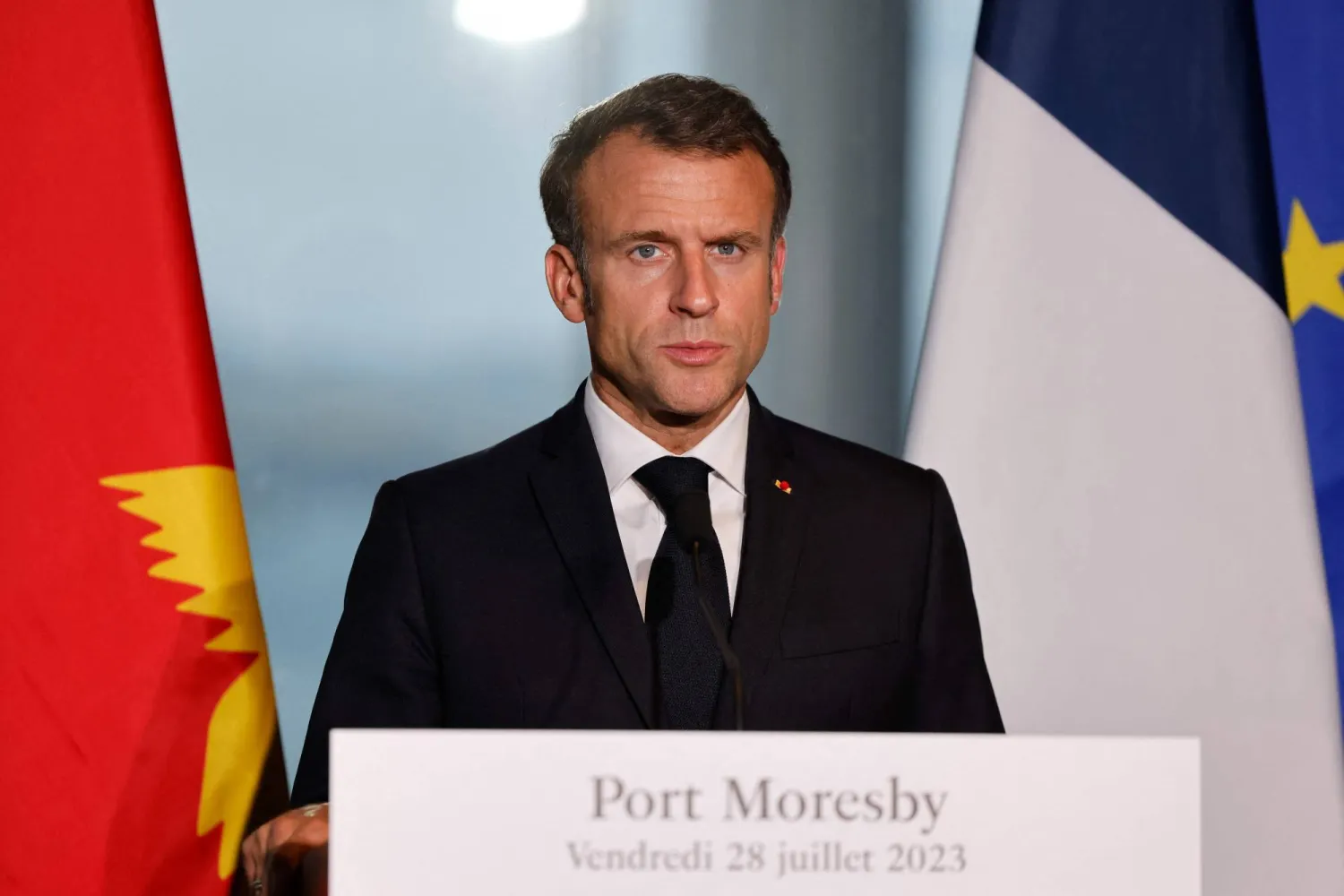 الرئيس الفرنسي إيمانويل ماكرون (أ.ف.ب)