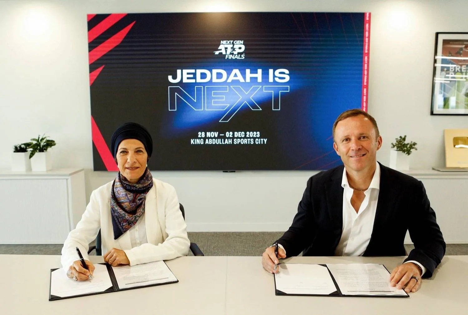 The season-ending Next Gen Finals for men's under-21 tennis players will be held in Jeddah from 2023 to 2027. Photo: Saudi Tennis Federation