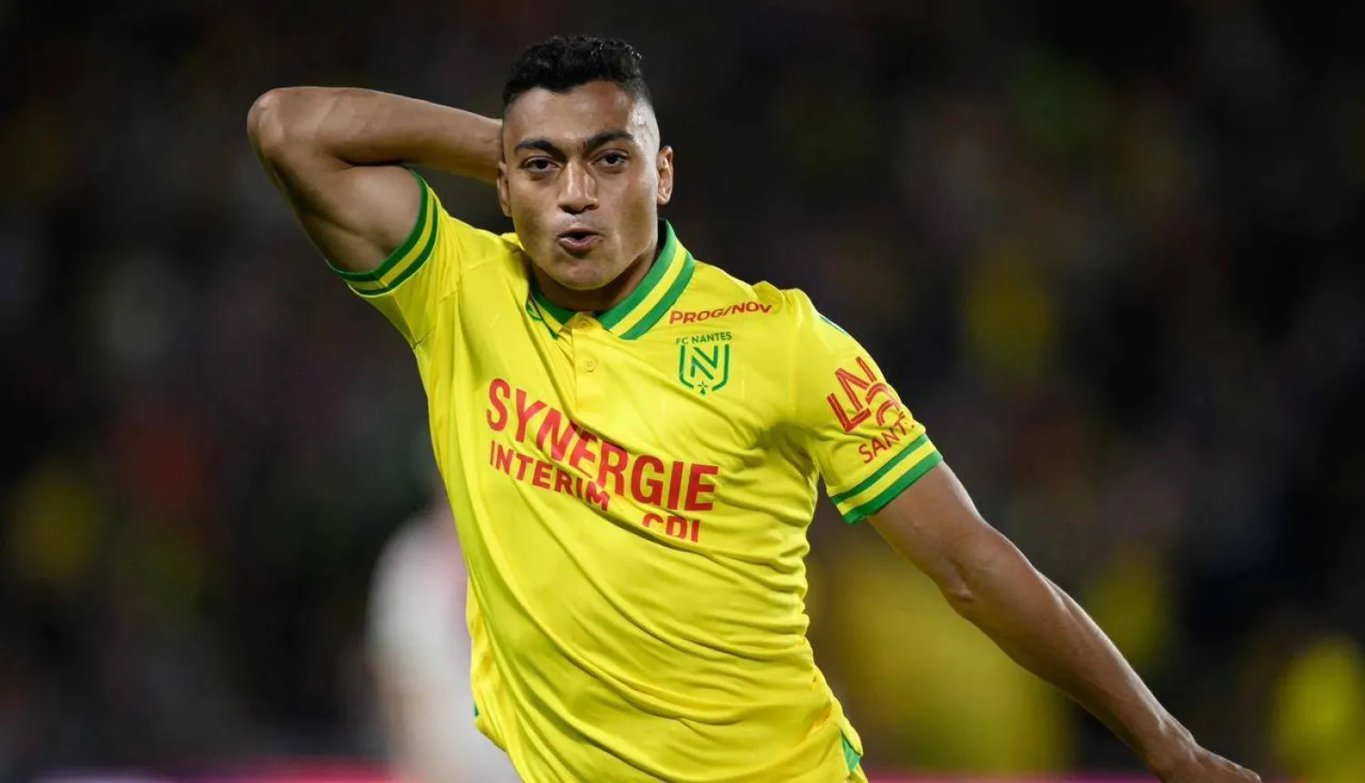 مصطفى محمد محتفلا بأحد أهدافه في موناكو (أ.ف.ب)
