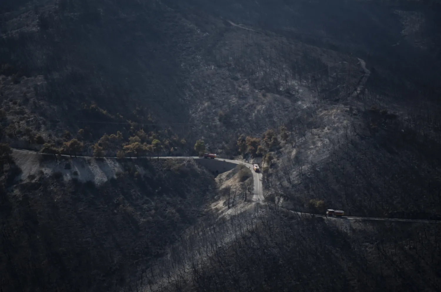Greece has been plagued by daily outbreaks of dozens of fires over the past week  - AP