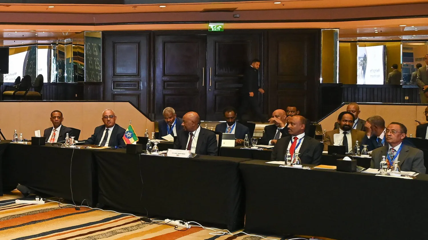 الوفد الإثيوبي المشارك في اجتماع القاهرة اليوم (رئاسة مجلس الوزراء المصري - فيسبوك)