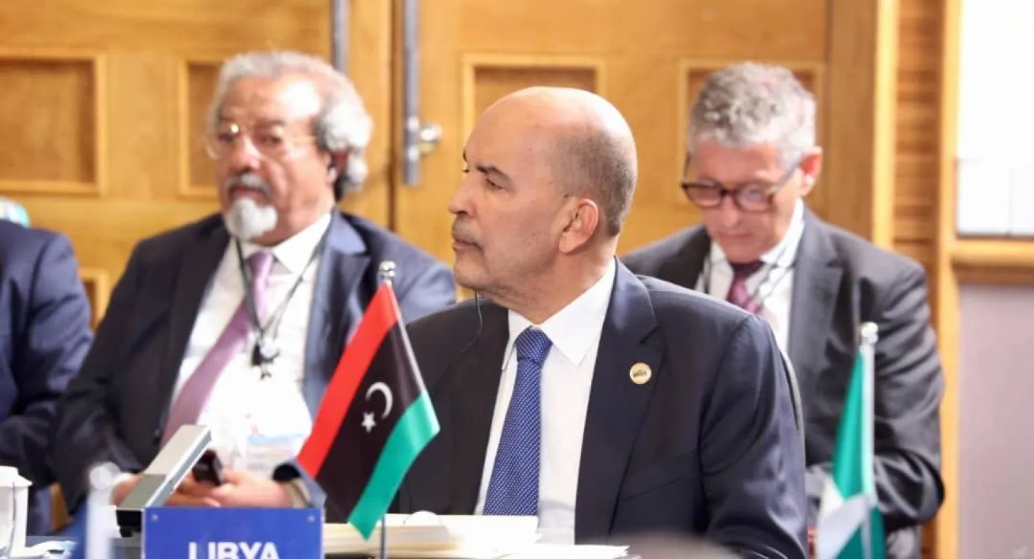 موسى الكوني النائب بالمجلس الرئاسي الليبي خلال حضوره قمة «بريكس» بجنوب أفريقيا (المجلس الرئاسي)