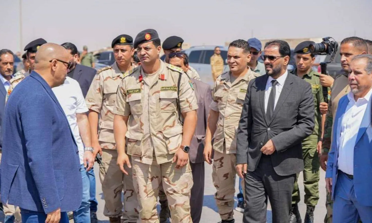 حماد يتفقد برفقة نجل حفتر معبر أمساعد الحدودي مع مصر (حكومة الاستقرار)