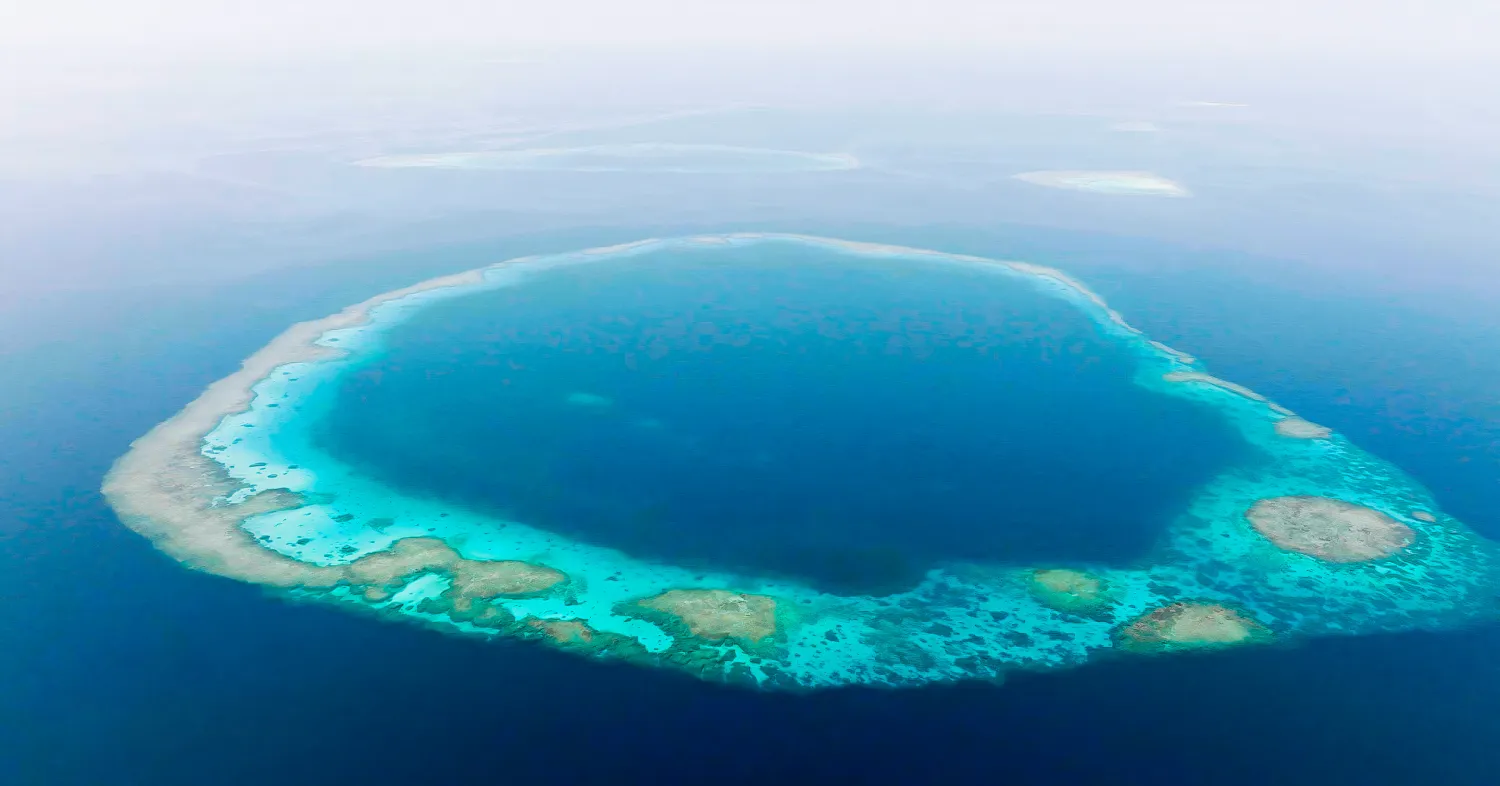 تعد الثقوب الزرقاء من الظواهر البيئية النادرة (المركز الوطني لتنمية الحياة الفطرية)