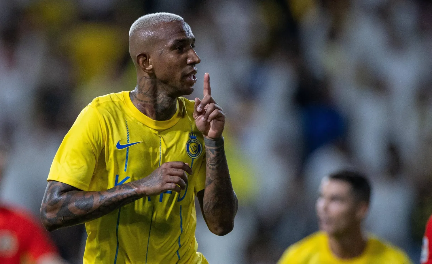 تاليسكا أشار إلى سعادته في النصر (تصوير: سعد العنزي)