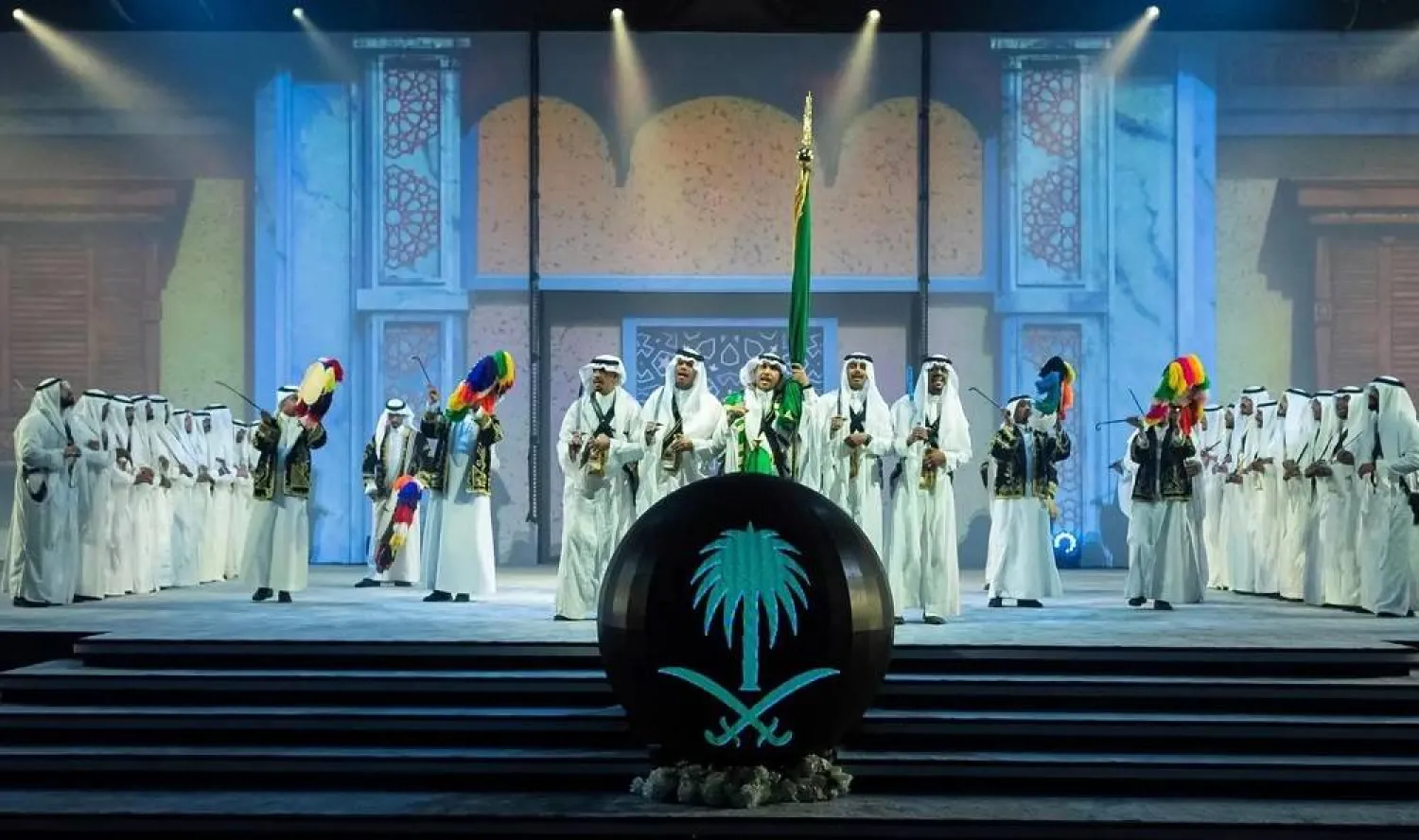 Performers are seen during the opening ceremony of the event. (SPA)