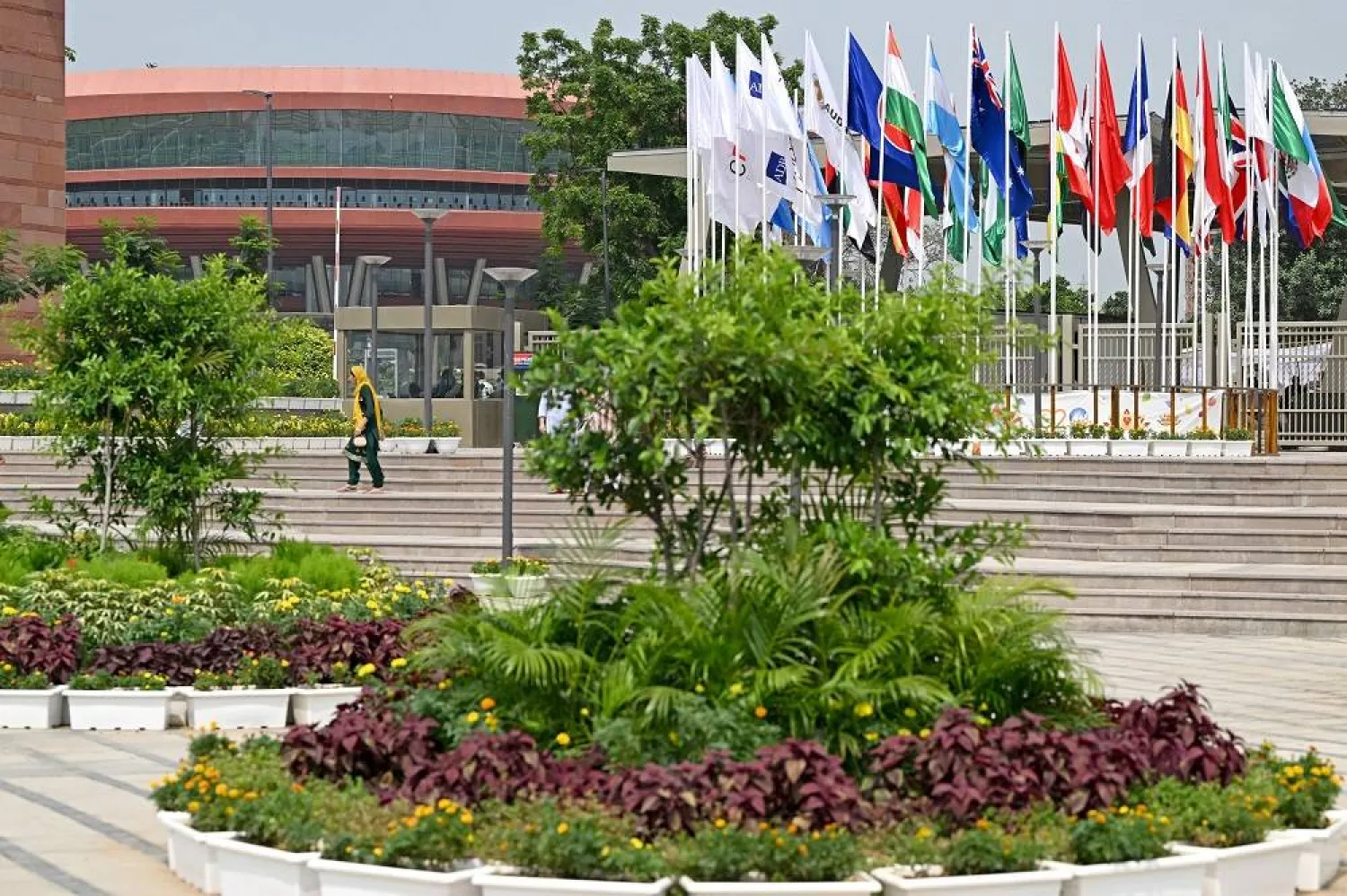 The International Convention Center "Bharat Mandapam" the venue for the upcoming G20 Summit scheduled to be held next month, pictured in New Delhi on August 31, 2023. (AFP)
