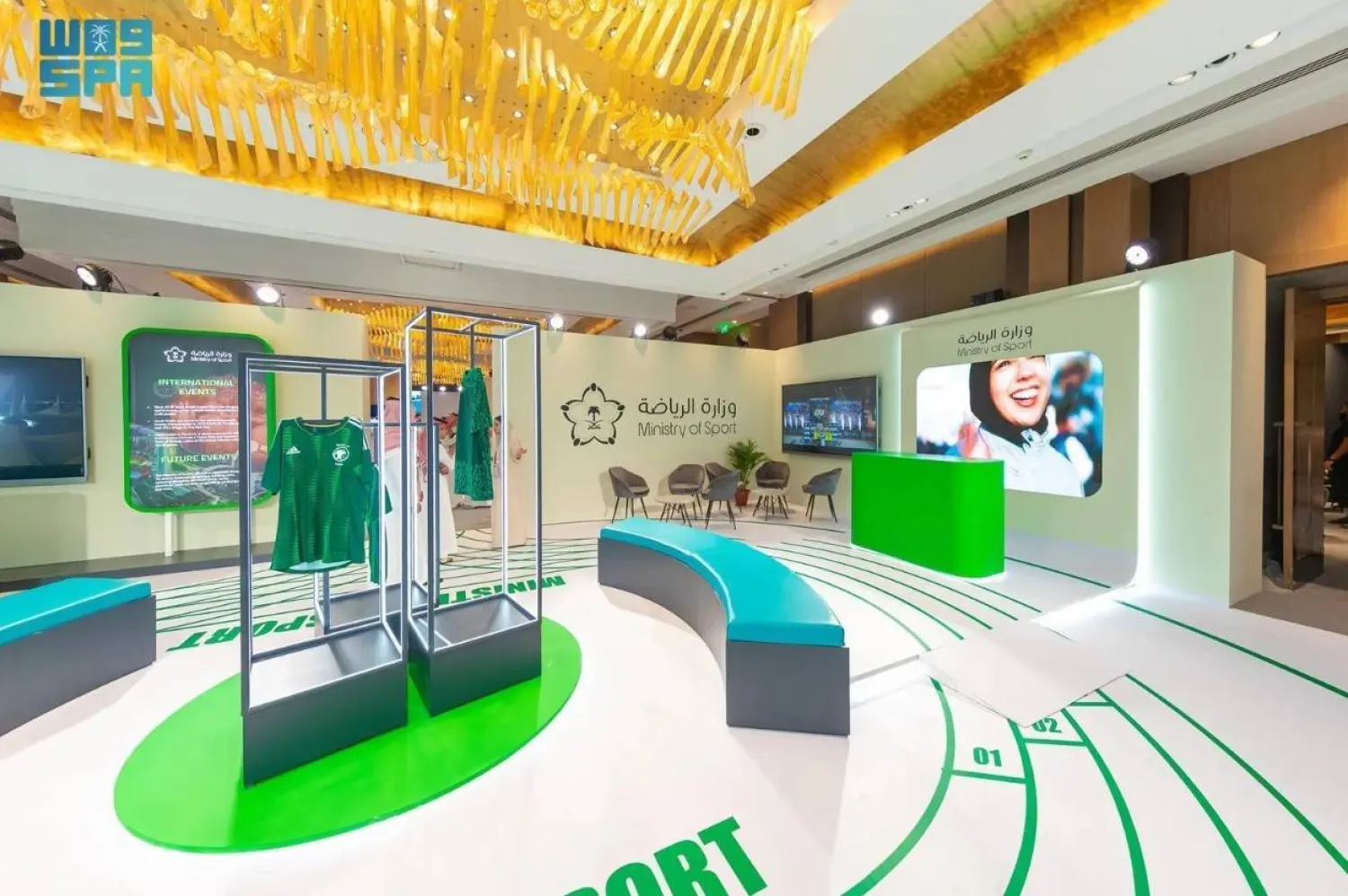 The Saudi pavilion consists of multiple sections. SPA