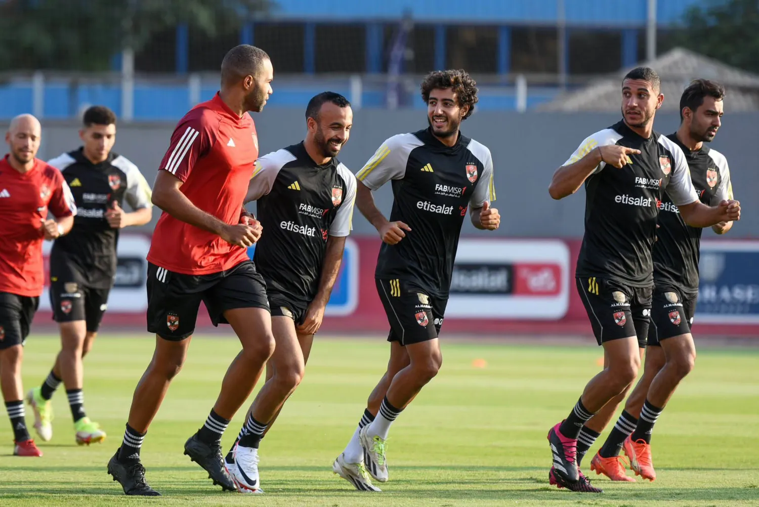 جانب من تدريبات الأهلي المصري الأخيرة استعداداً للسوبر الأفريقي (نادي الأهلي المصري)