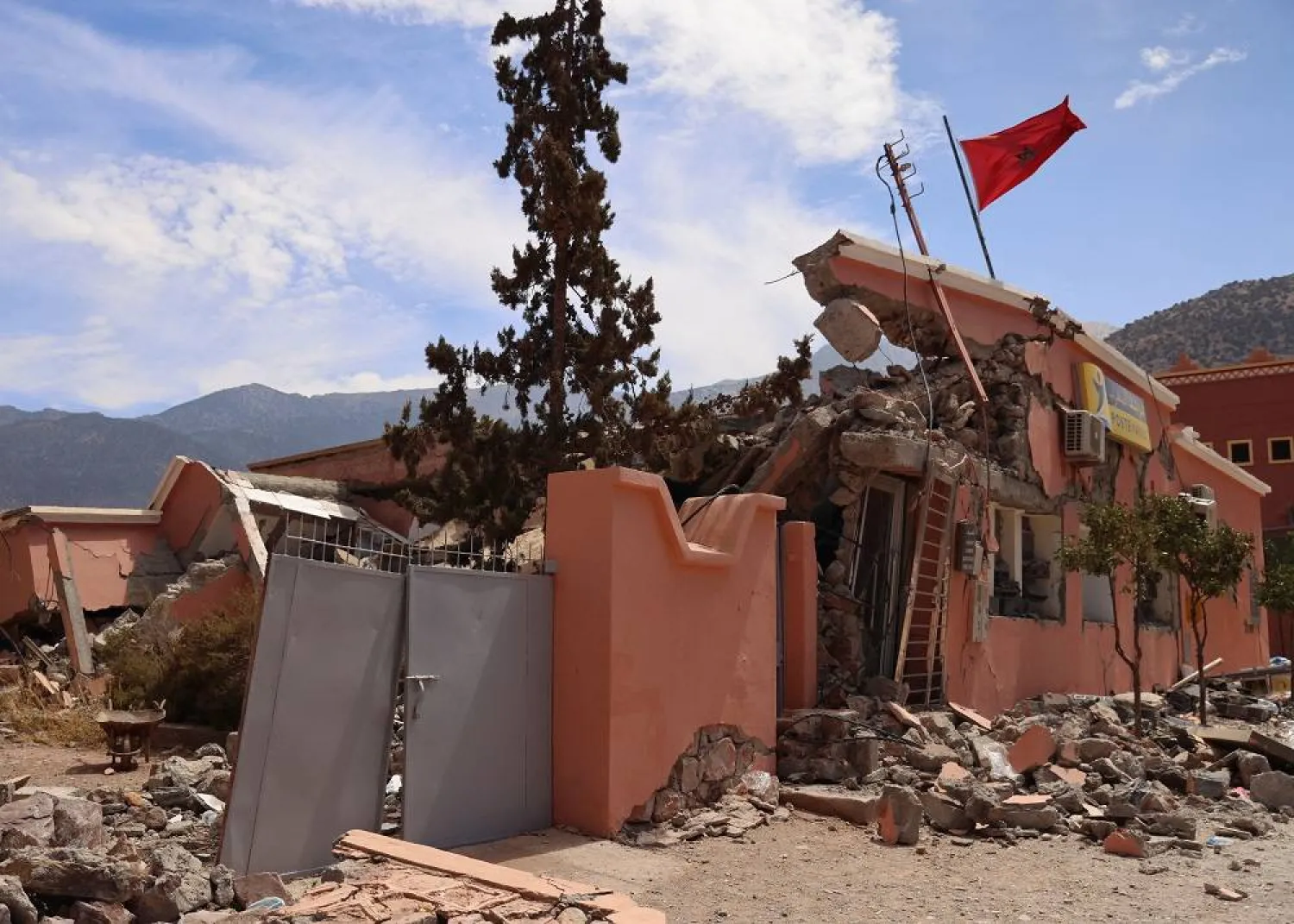  A destroyed building is seen in the aftermath of a deadly earthquake in Talat N'Yaaqoub, Morocco September 12, 2023. (Reuters)