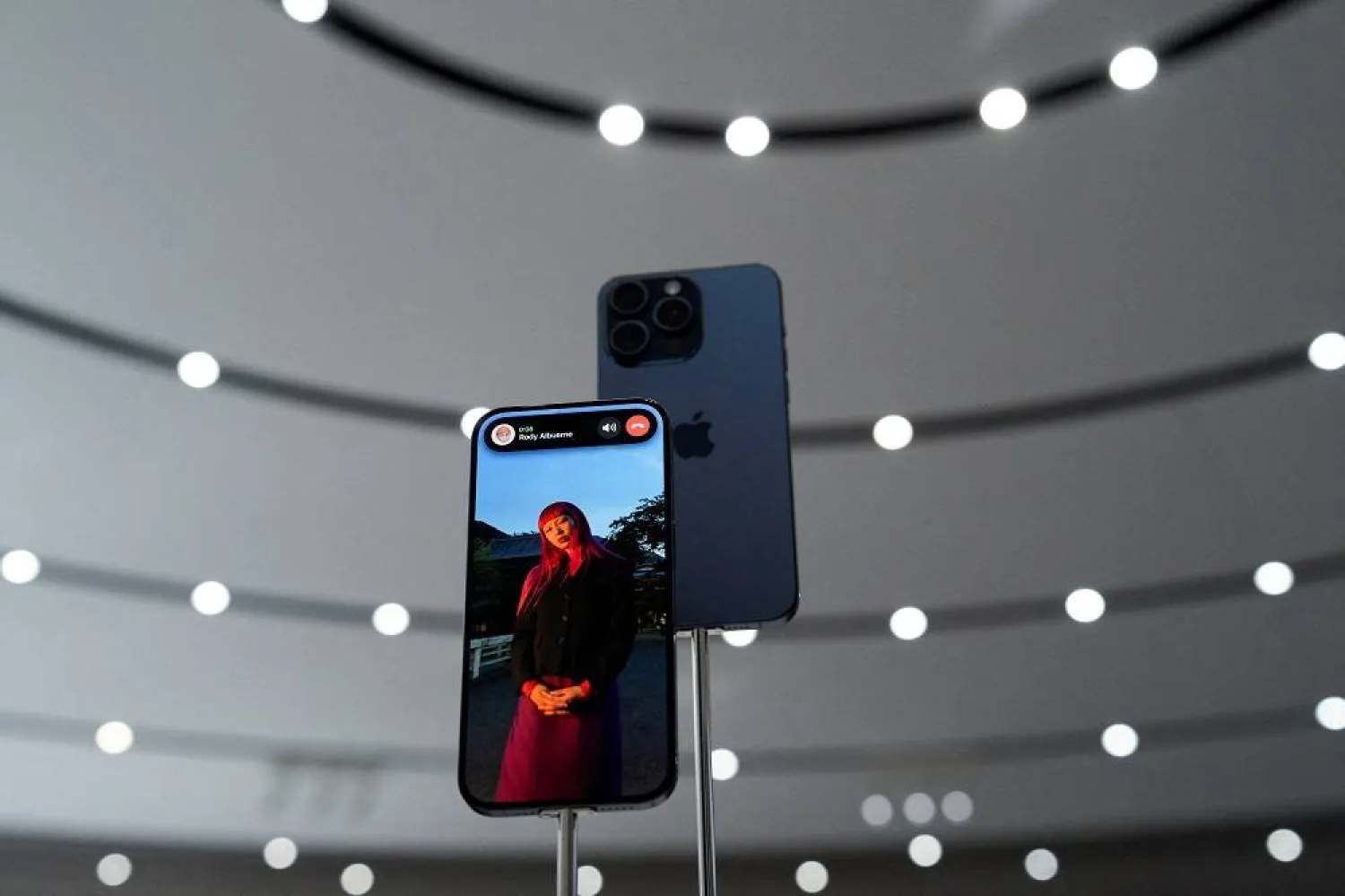 The iPhone 15 Pro is presented during the "Wonderlust" event at the company's headquarters in Cupertino, California, US September 12, 2023. (Reuters)