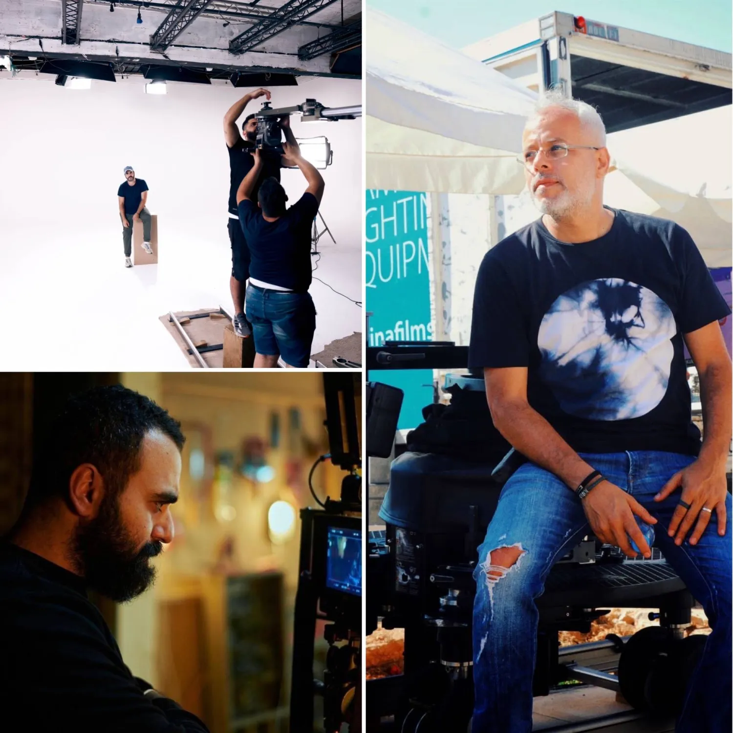 من اليمين فادي حداد ومن اليسار إيلي فهد وسمير سرياني: الكليب ضرورة (صور المخرجين)