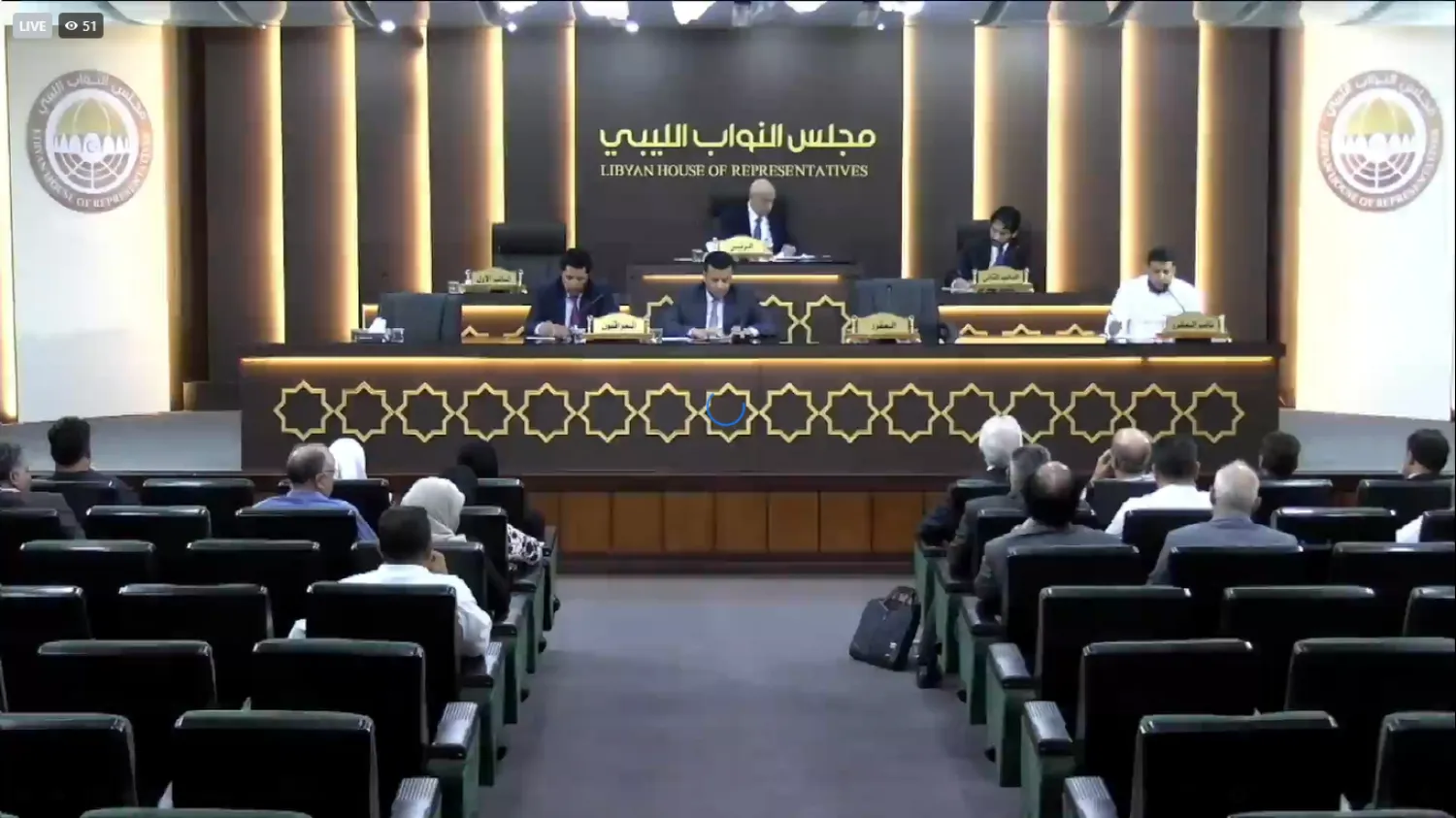 صورة من الاجتماع المتلفز لمجلس النواب في بنغازي