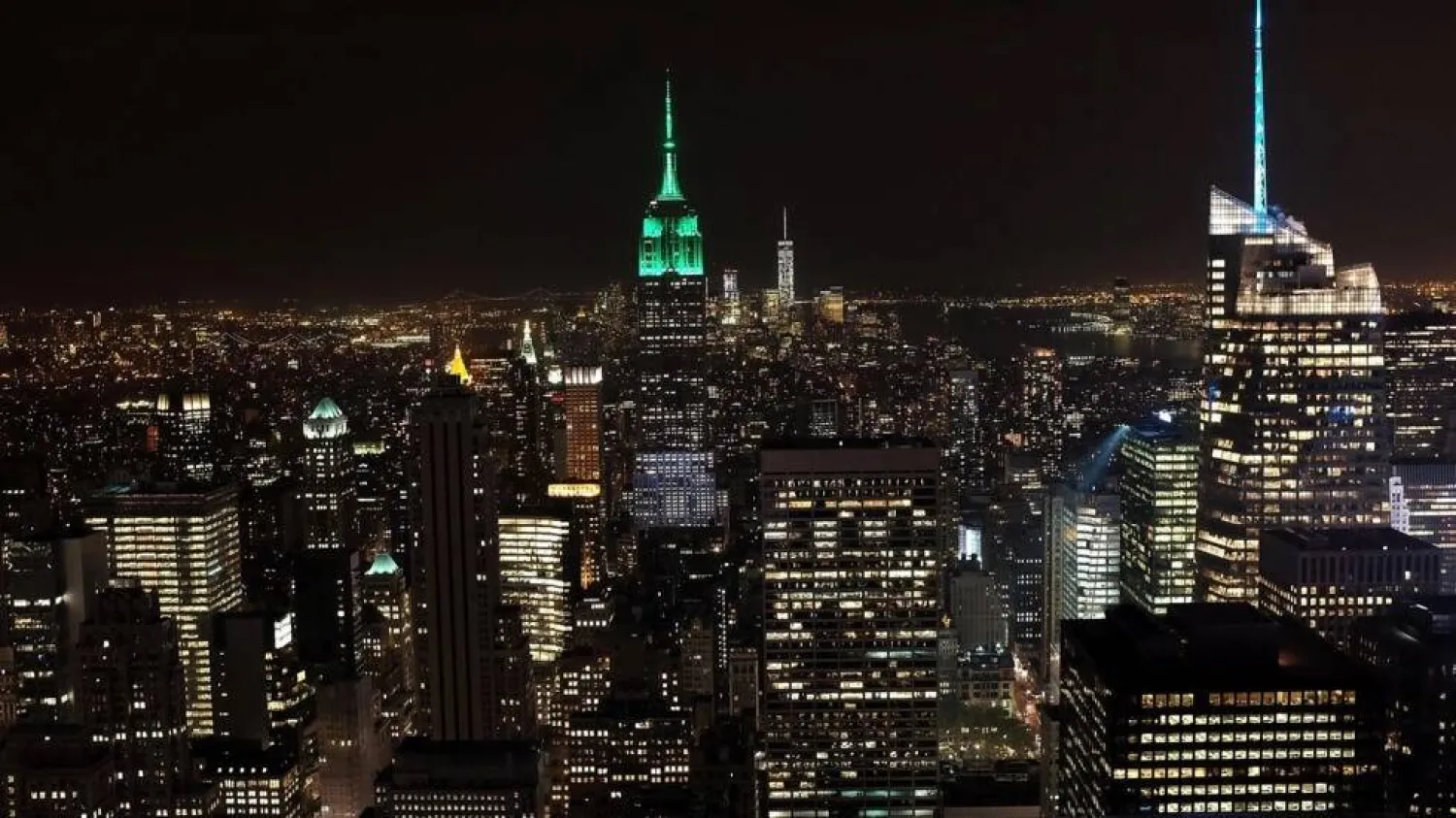The Manhattan skyline is viewed on May 5, 2015 in New York City. (Getty Images/AFP)