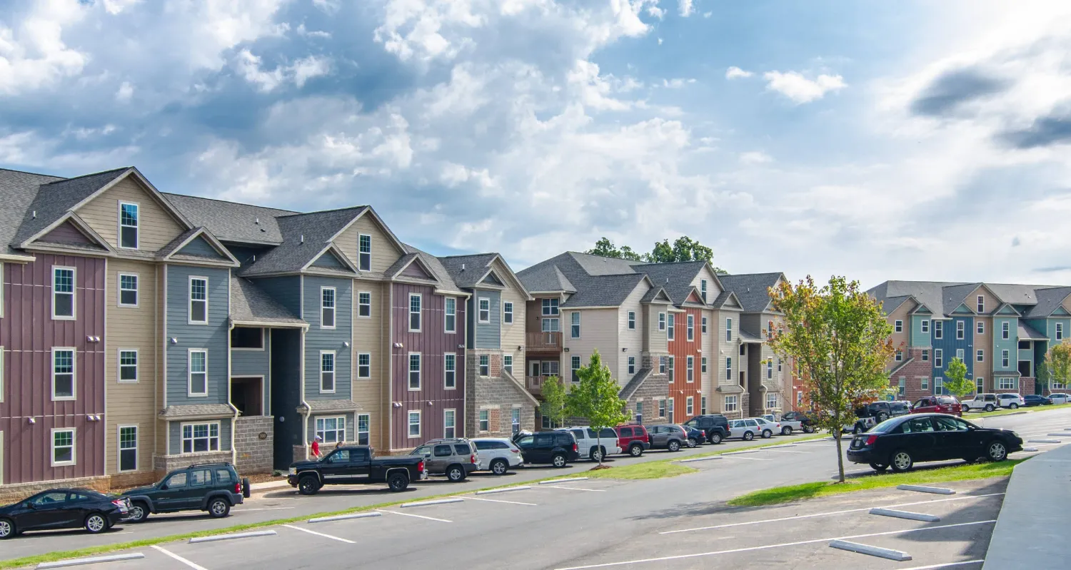 جانب من سكن طلبة جامعة كليمسون في ولاية كارولينا الجنوبية في الولايات المتحدة (الشرق الأوسط)