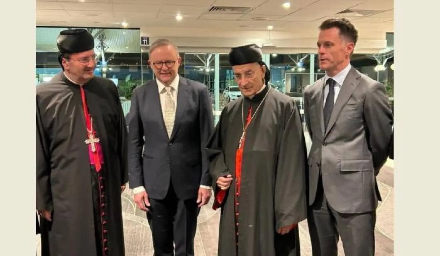 البطريرك الراعي في حفل الاستقبال (الوكالة الوطنية للإعلام)