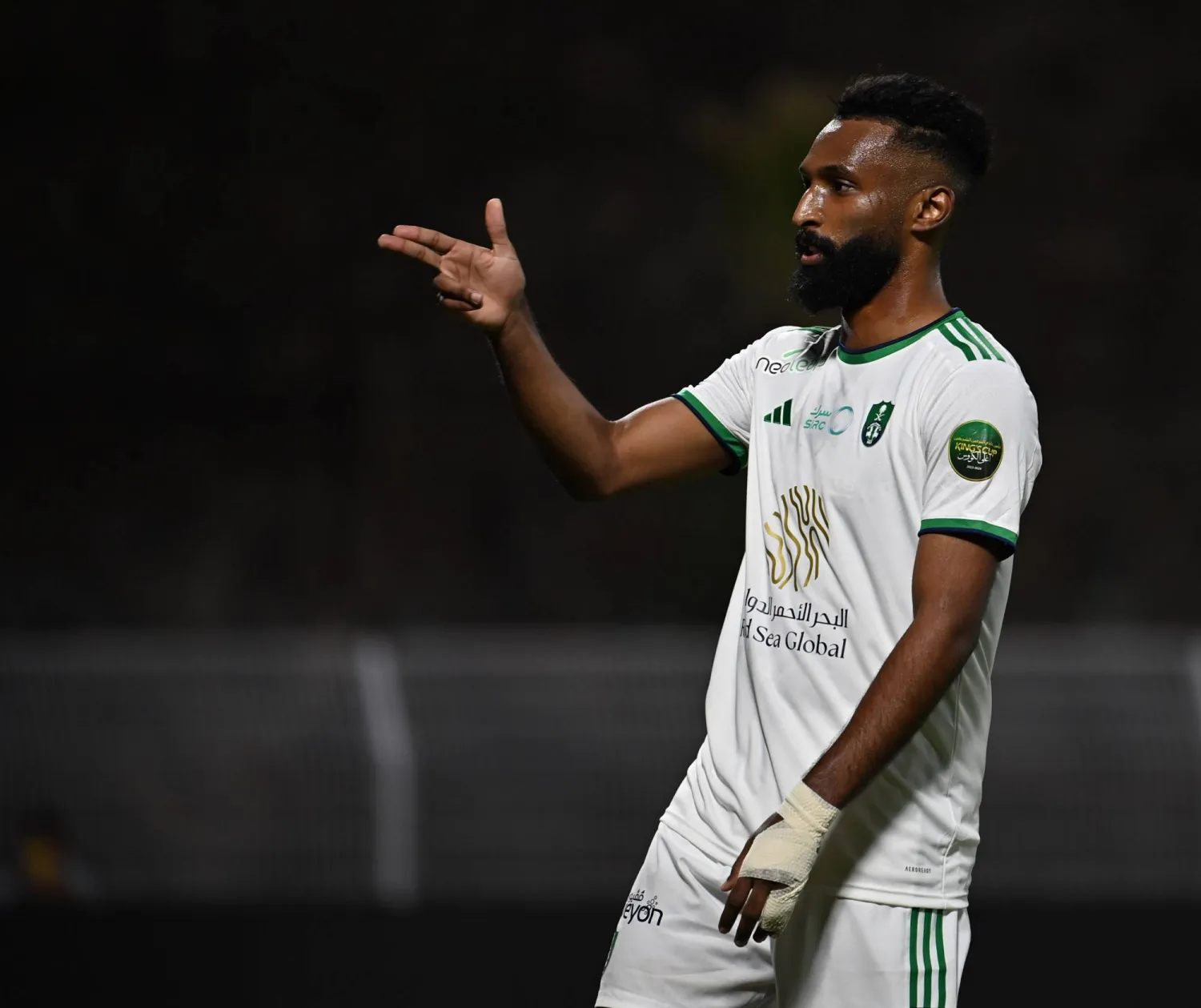 البريكان محتفلاً بهدفه الثاني في العين (تصوير: علي خمج)