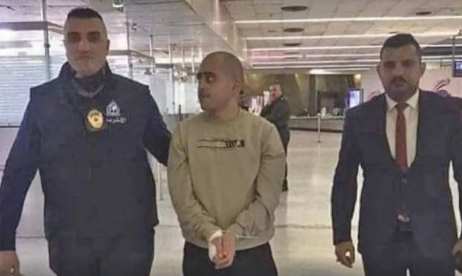 صورة متداولة على شبكات التواصل الاجتماعي بعد توقيف عبد الله ياسر سبعاوي الحسن في بيروت العام الماضي