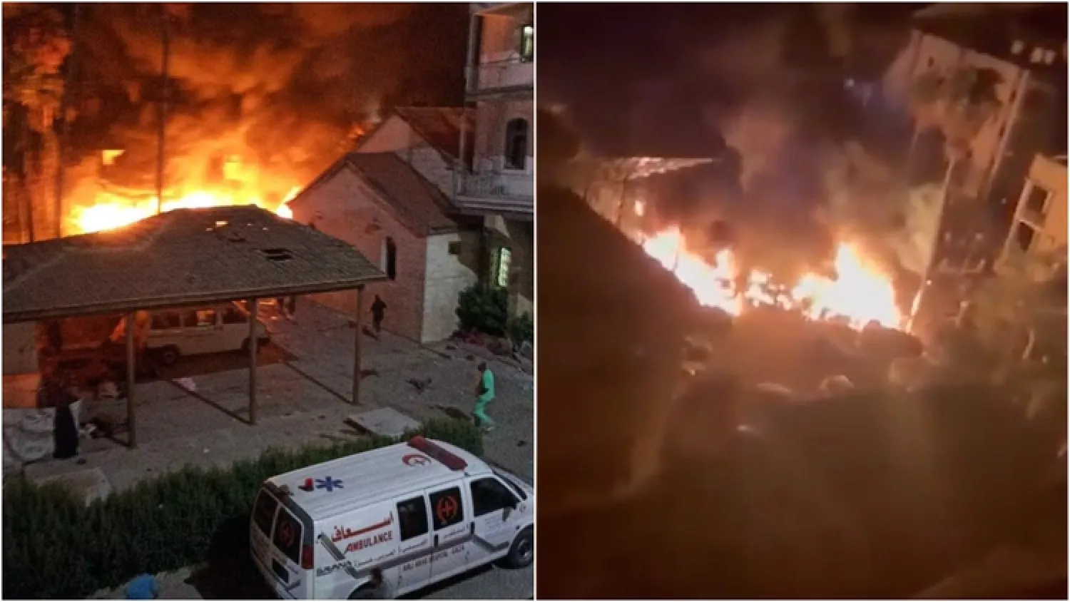 İsrail'in Gazze'deki El-Ehli Baptist Hastanesini bombalaması sonucu 500 kişi öldü (AA)